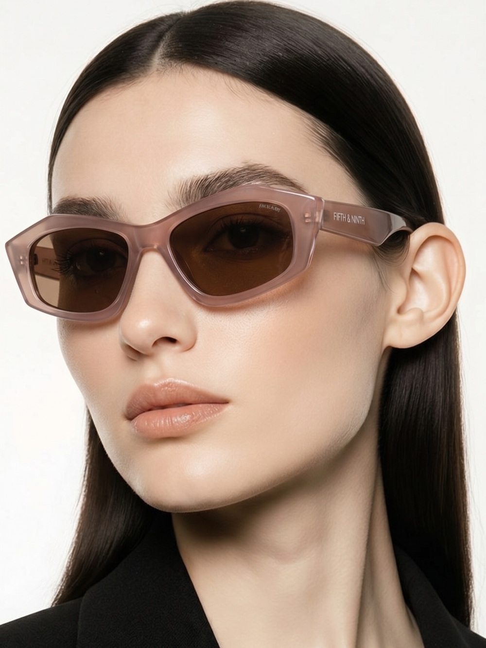 *NWT* Anthropology Rectangle Nude Sunglasses with Brown Lenses